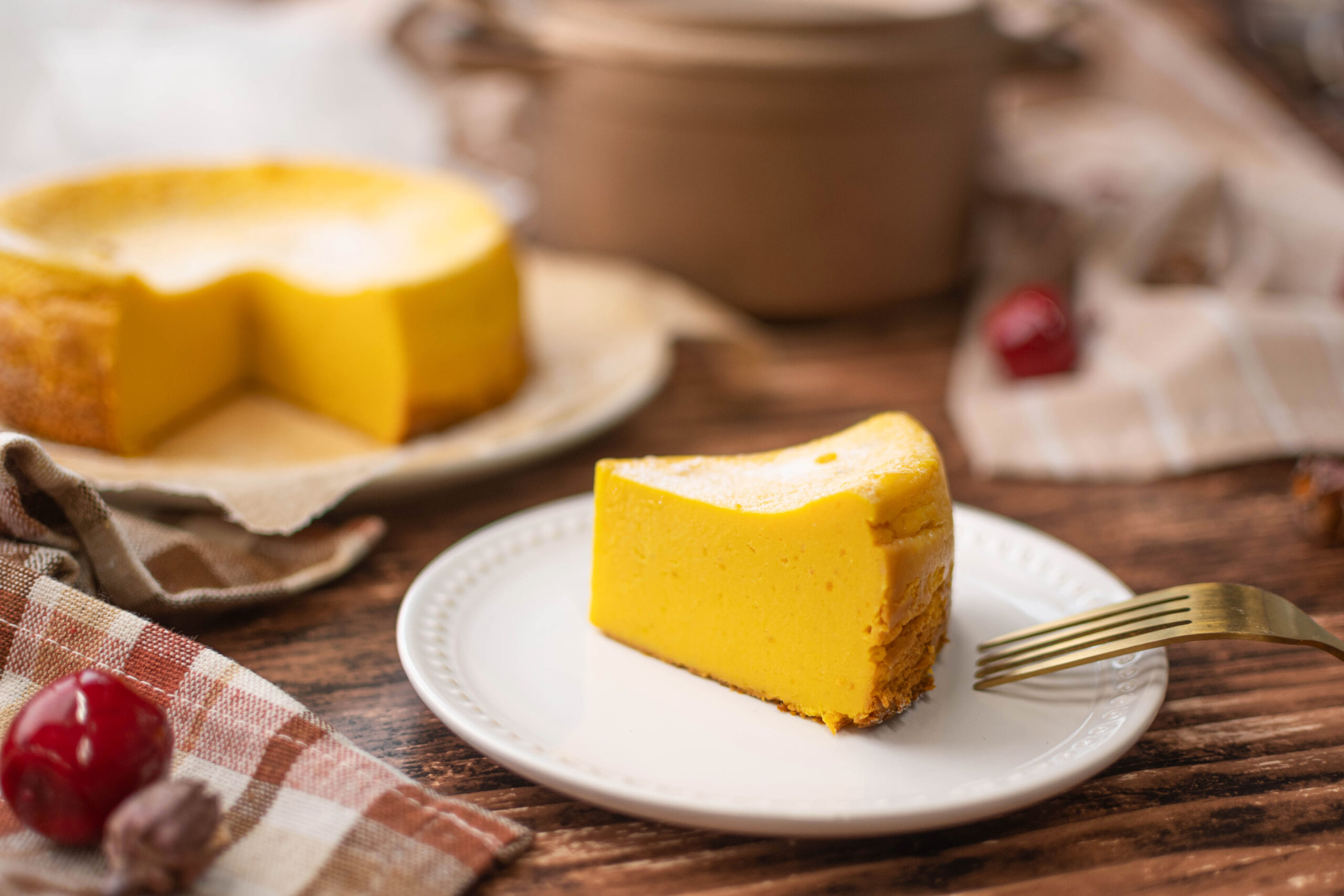 【銅鍋で焼く】なめらか口どけかぼちゃのチーズケーキのレシピ・作り方